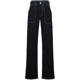 Sofie Schnoor Dark Blue Striped Pants