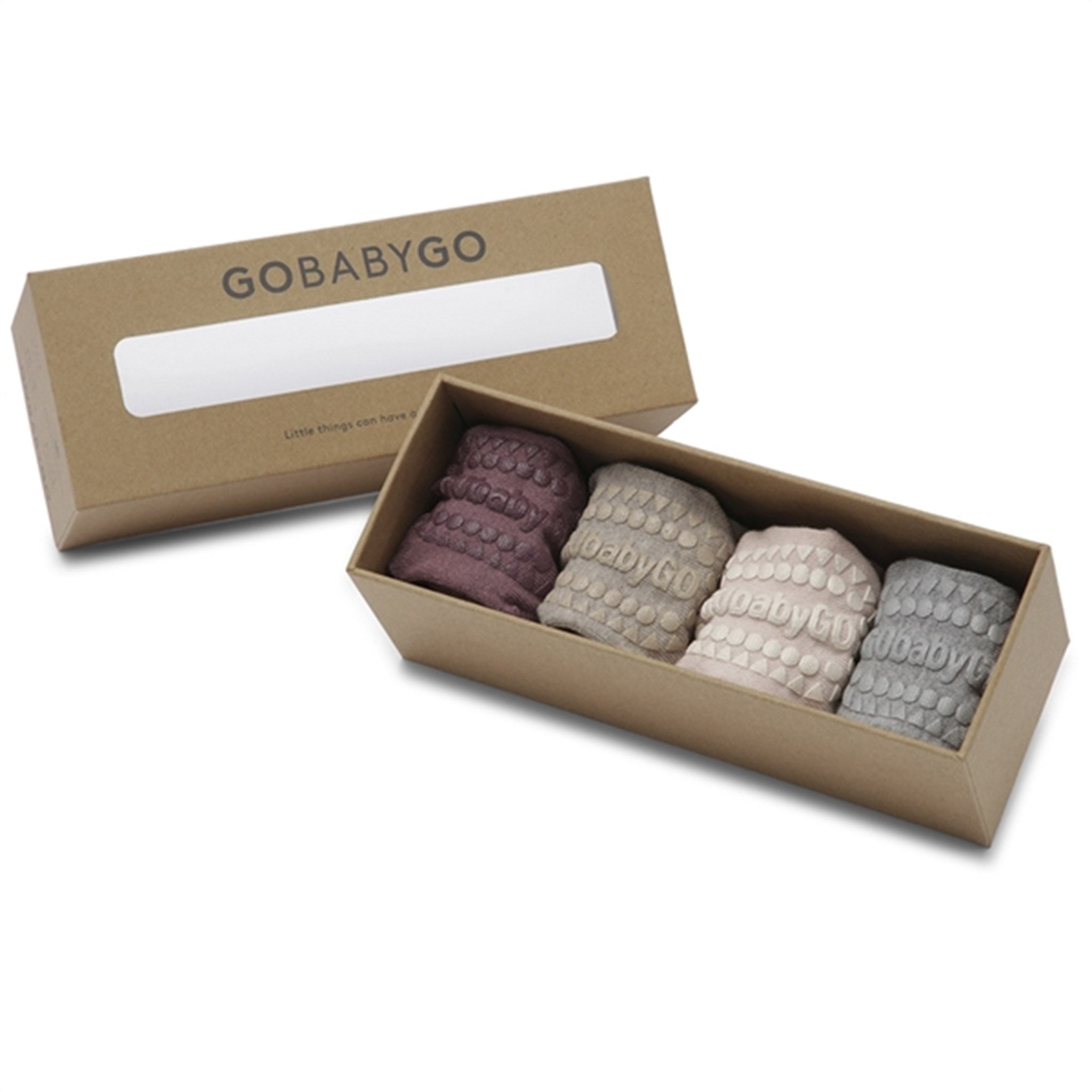 GObabyGO Bamboo Socks Combo Box Antislip Soft Pink 3