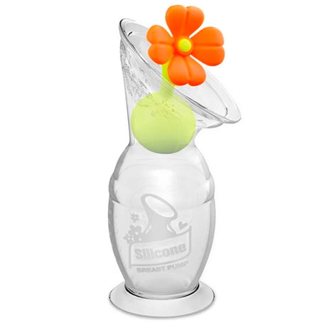 Haakaa Breast Pump 100ml With Flower Stopper Gen 2 Orange