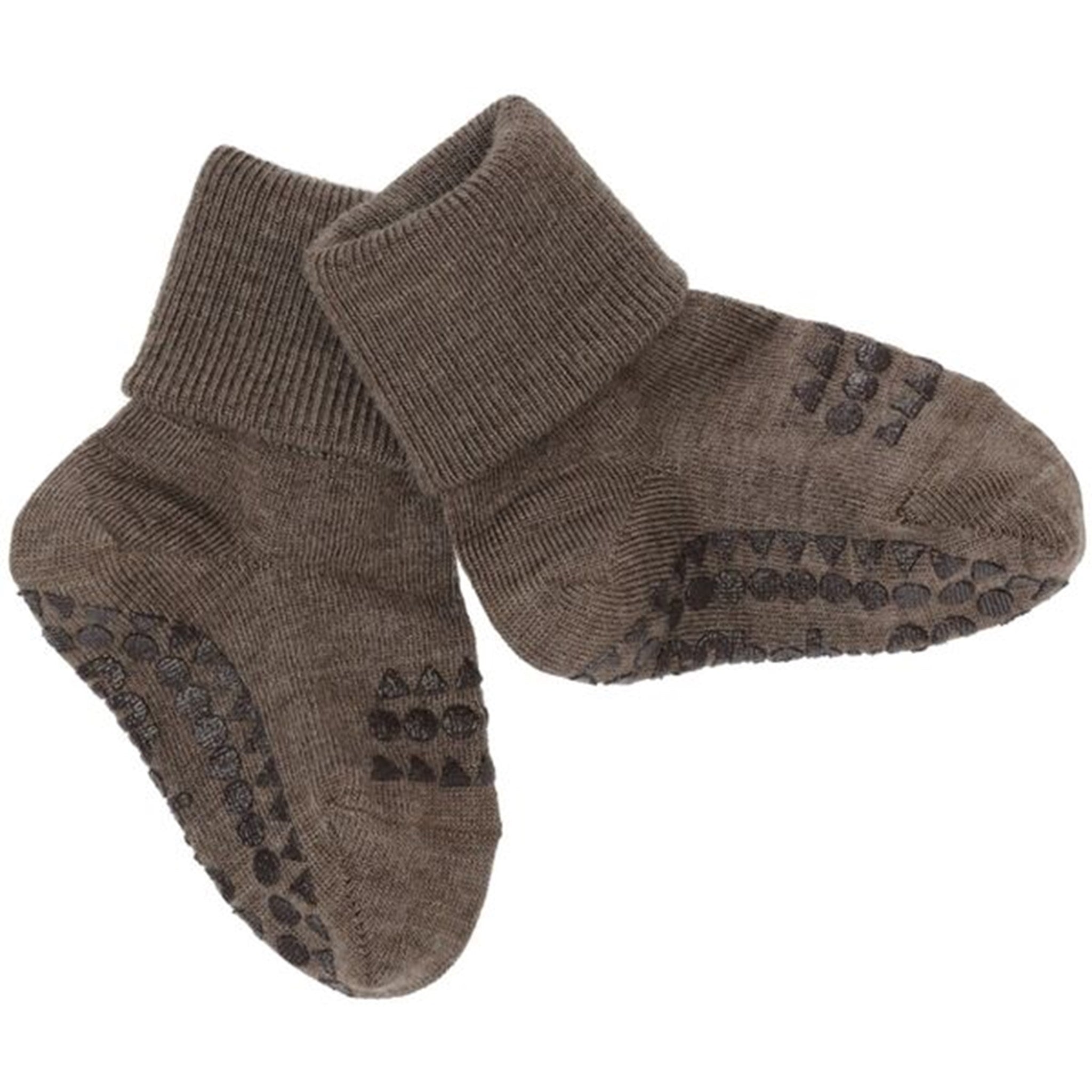 GObabyGO Wool Socks Brown Melange