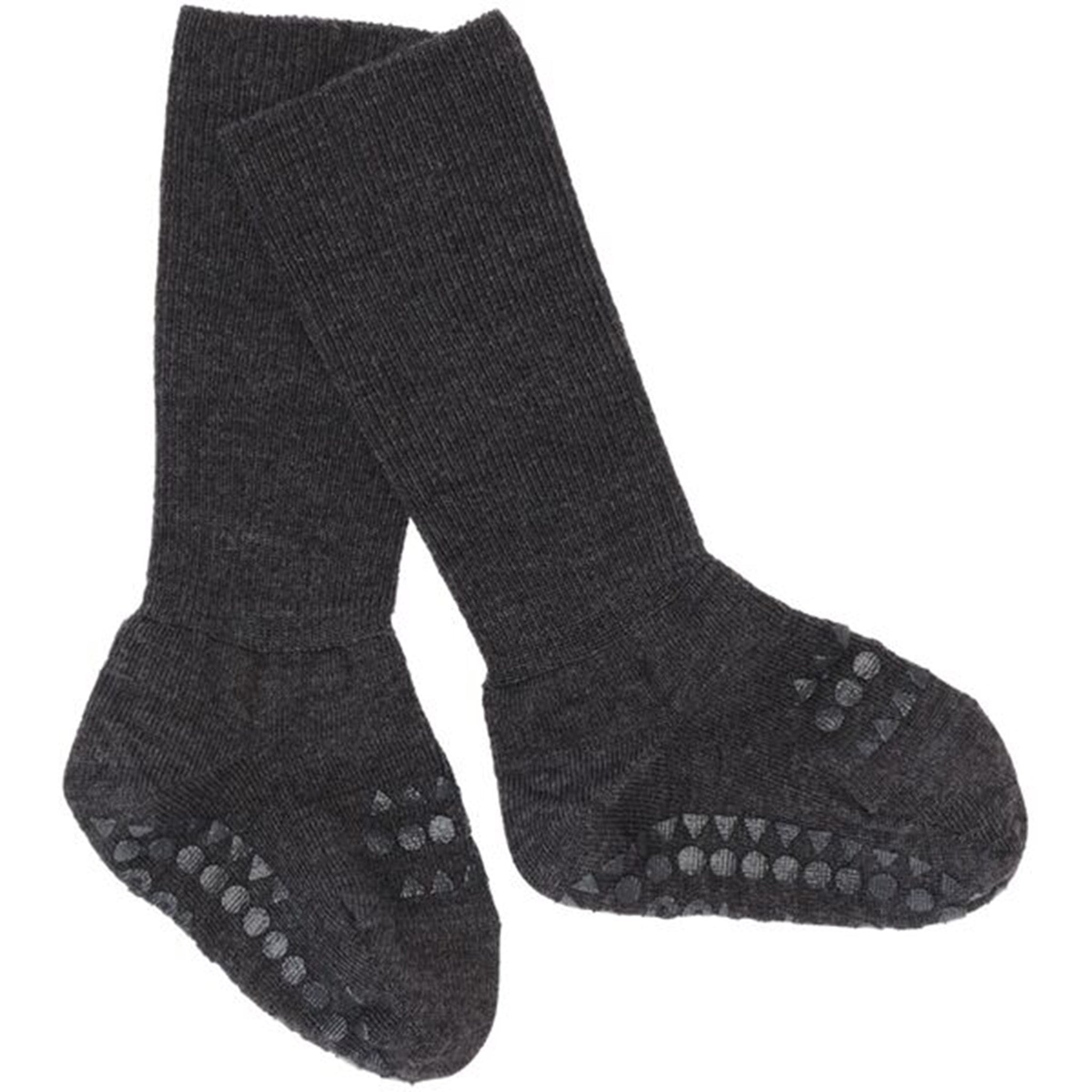 GObabyGO Wool Socks Dark Grey Melange 2