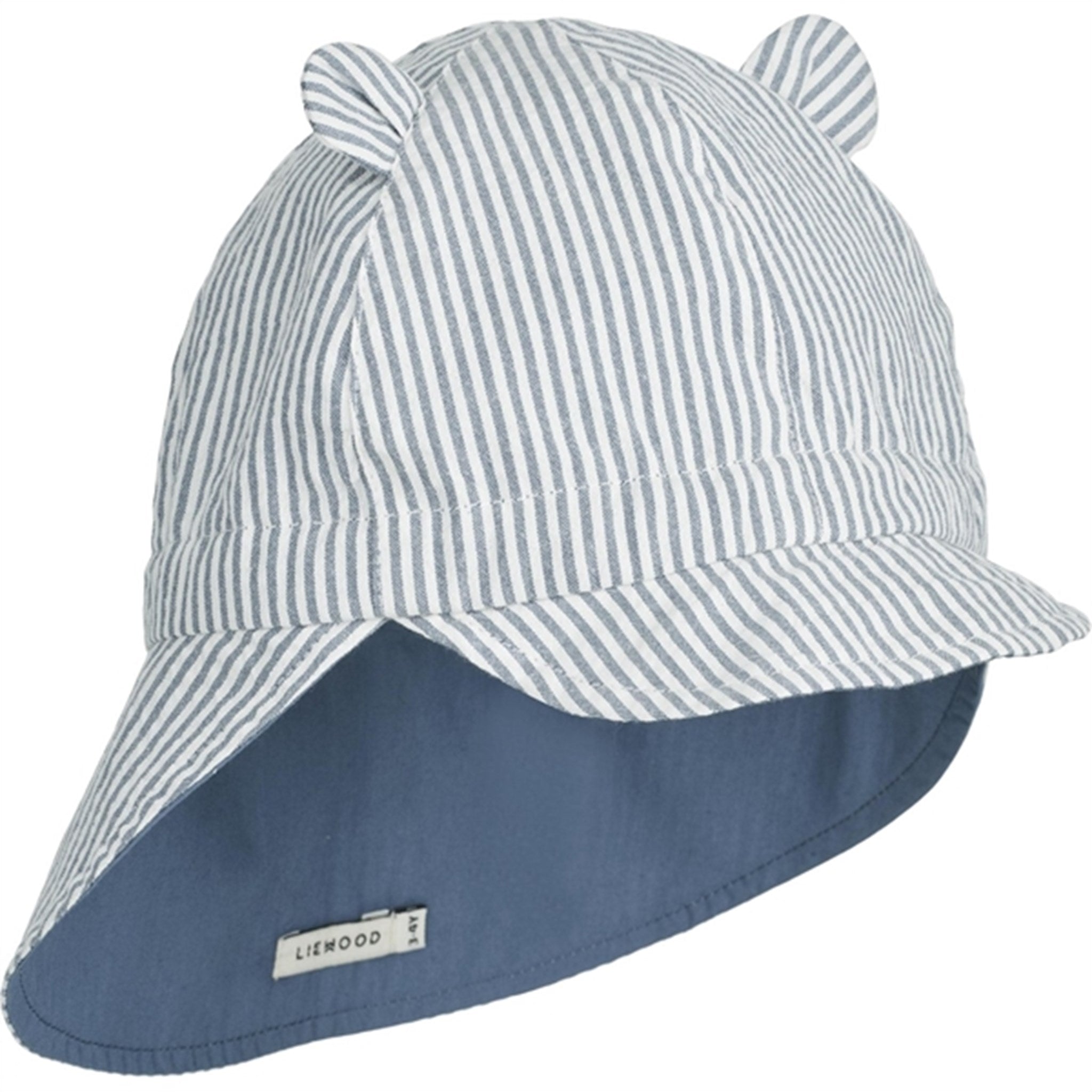 Liewood Gorm Sun Hat Stripe Blue Wave/Creme De La Creme