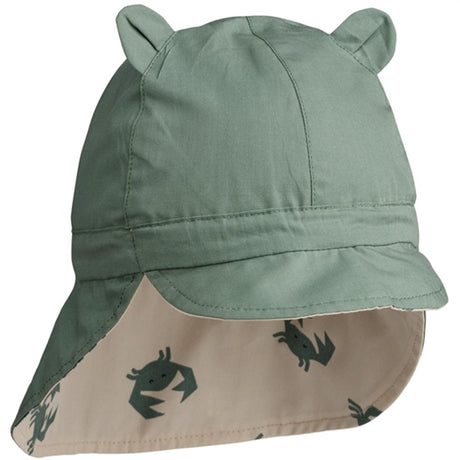 Liewood Gorm Reversible Sun Hat Crab Sandy Pepppermint 2