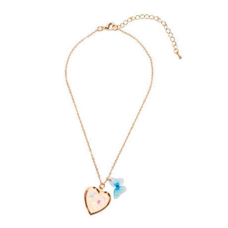 Great Pretenders Butterfly Heart Locket Necklace