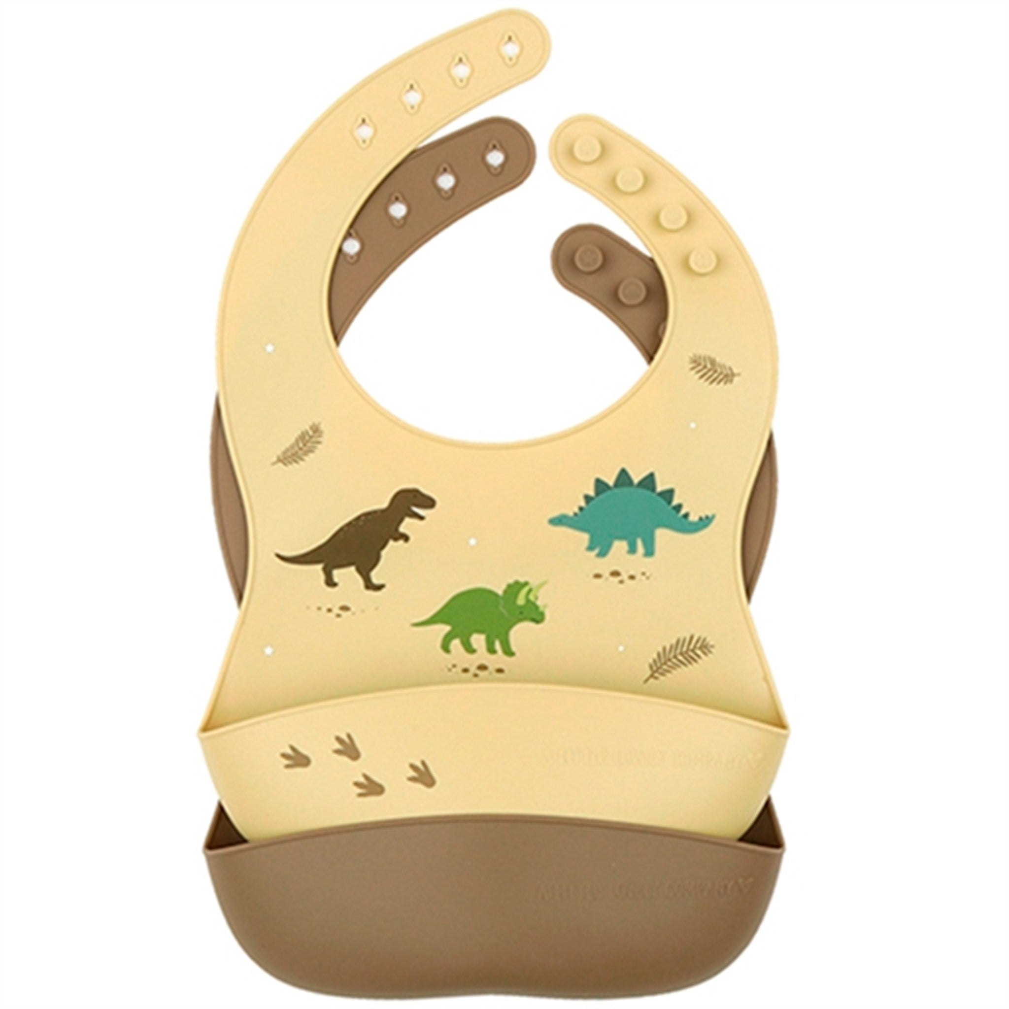 A Little Lovely Company Silicone Bib 2-pack Dinosaurs