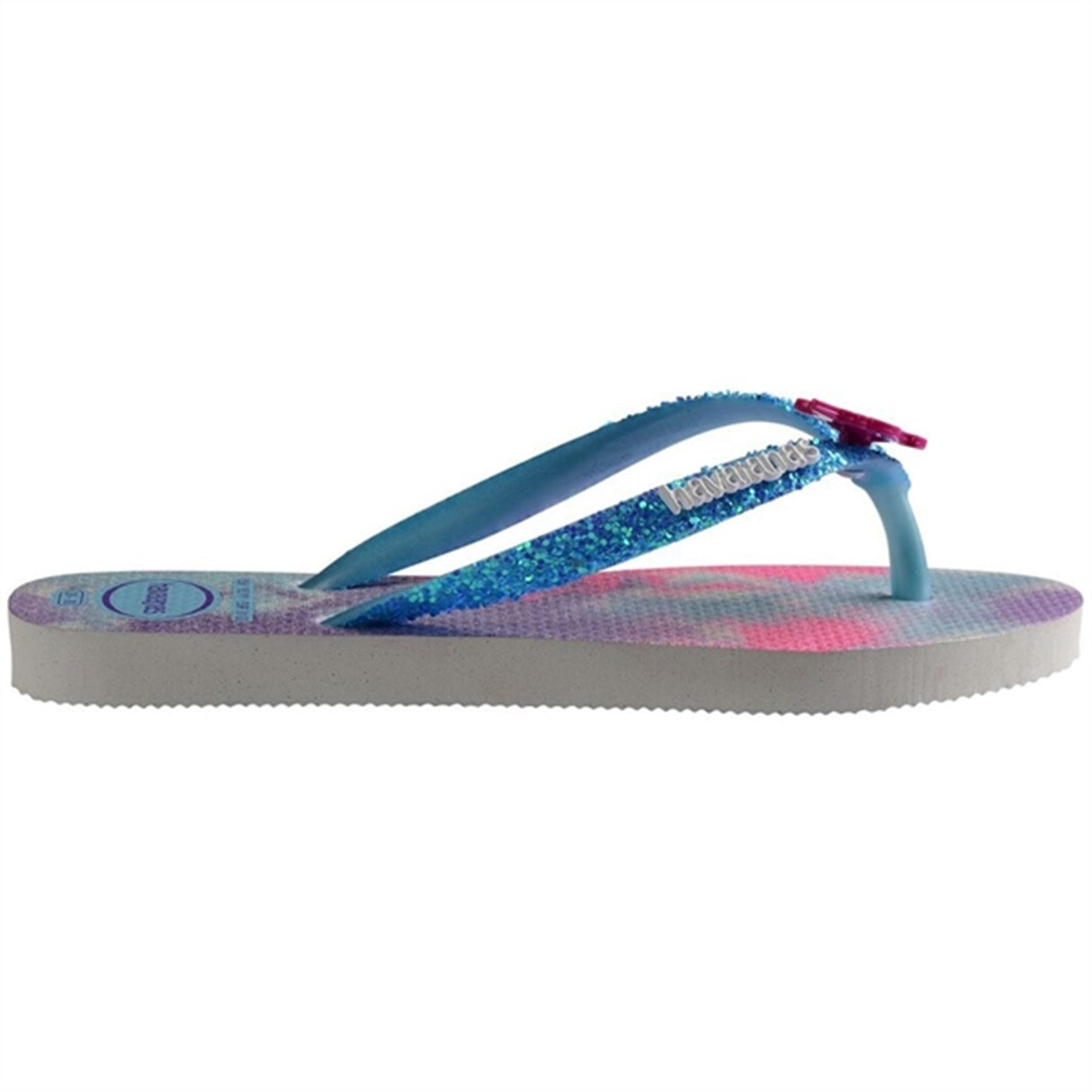 Havaianas Kids Sandals Slim Glitter Trendy White/BlueWater 2