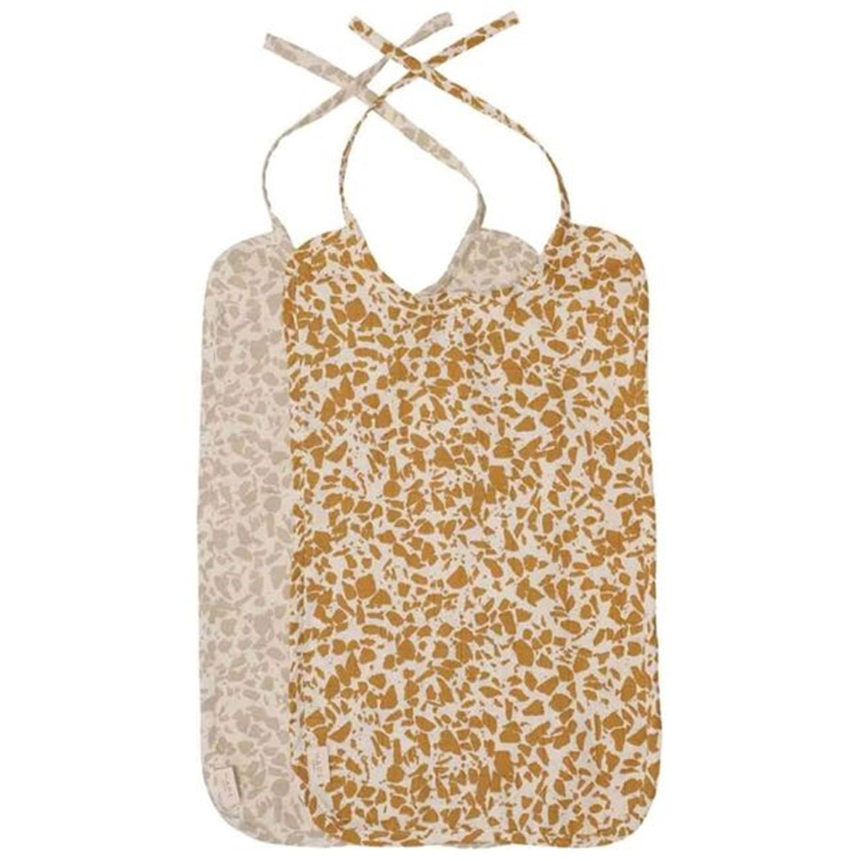 Haps Nordic Sui Bib Muslin 2-pack Terrazzo Neutral