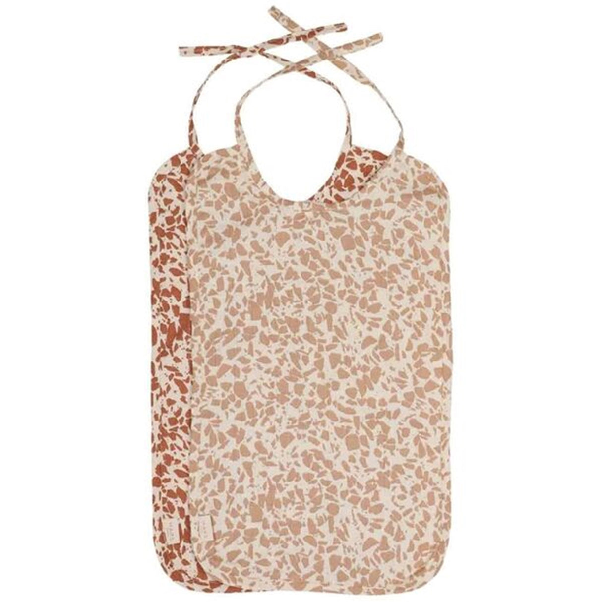 Haps Nordic Sui Bib Muslin 2-pack Warm Terrazzo