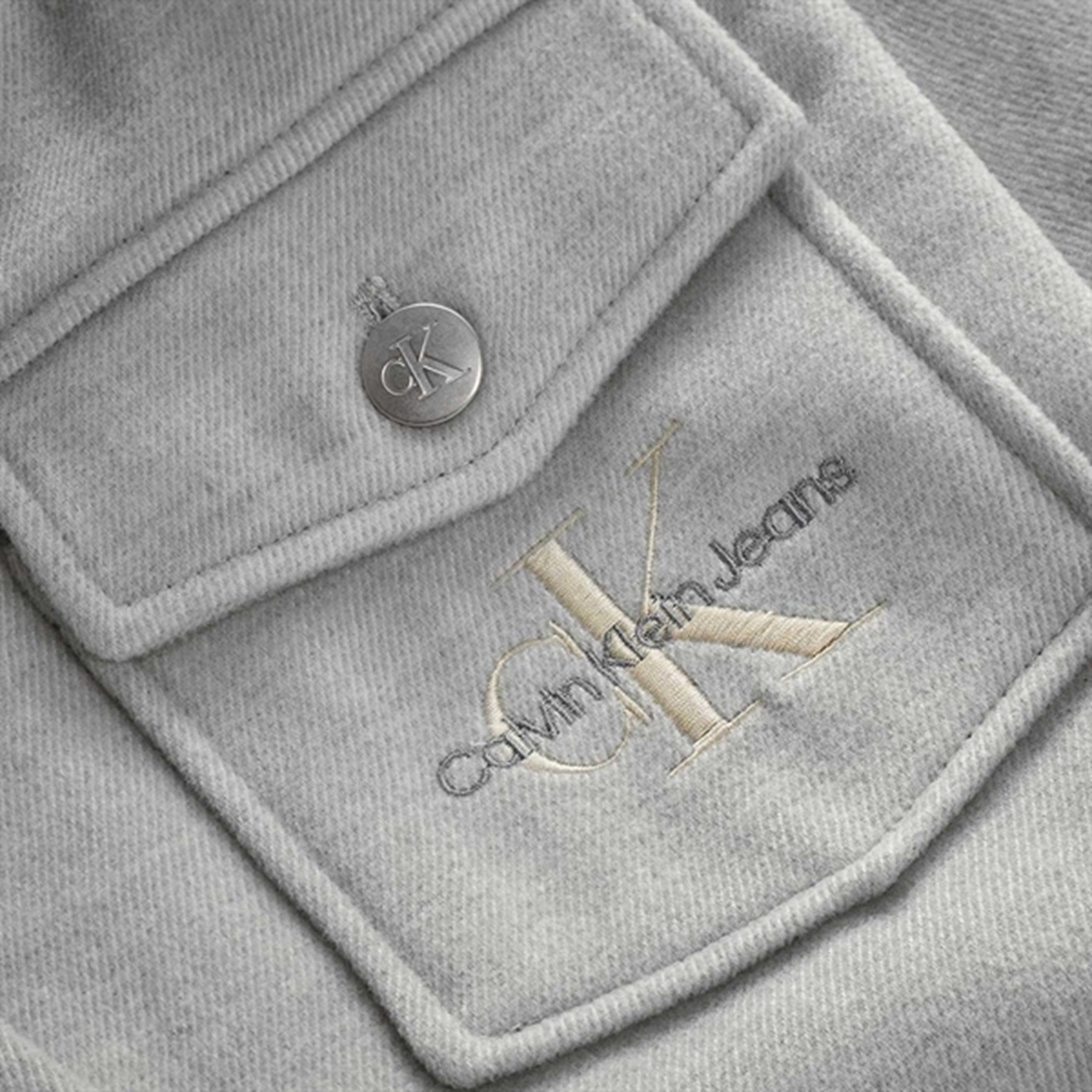 Calvin Klein Overshirt Jacket Light Grey Heather 2