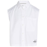 Calvin Klein Monogram Sleeveless Shirt Bright White