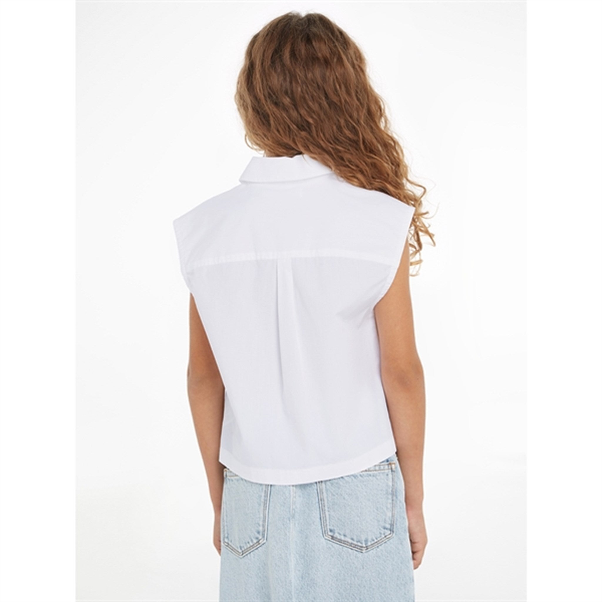 Calvin Klein Monogram Sleeveless Shirt Bright White 4