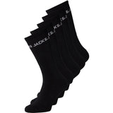 Jack & Jones Junior Black Basic Logo Tennis Socks 5-pack Noos