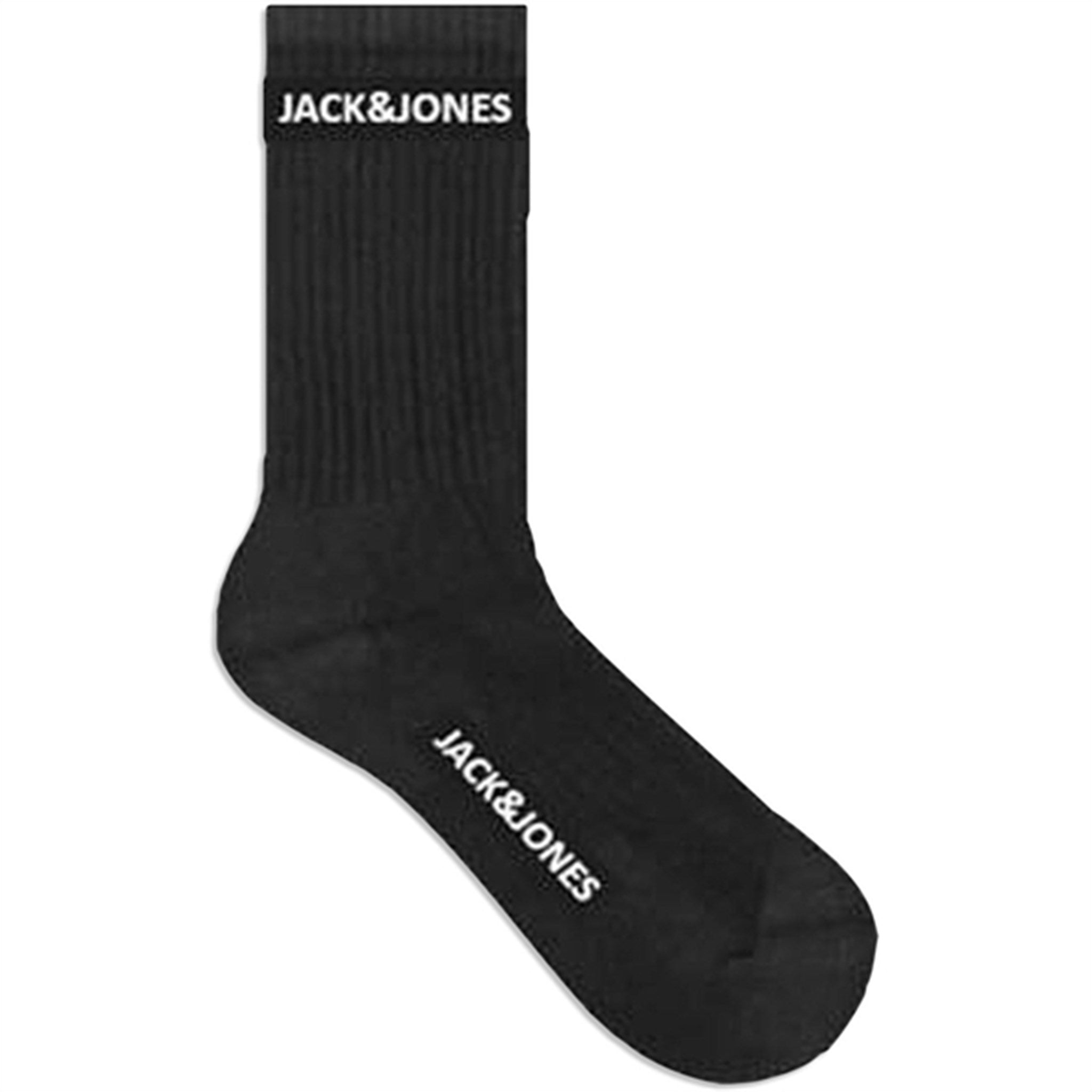Jack & Jones Junior Black Basic Logo Tennis Socks 5-pack Noos