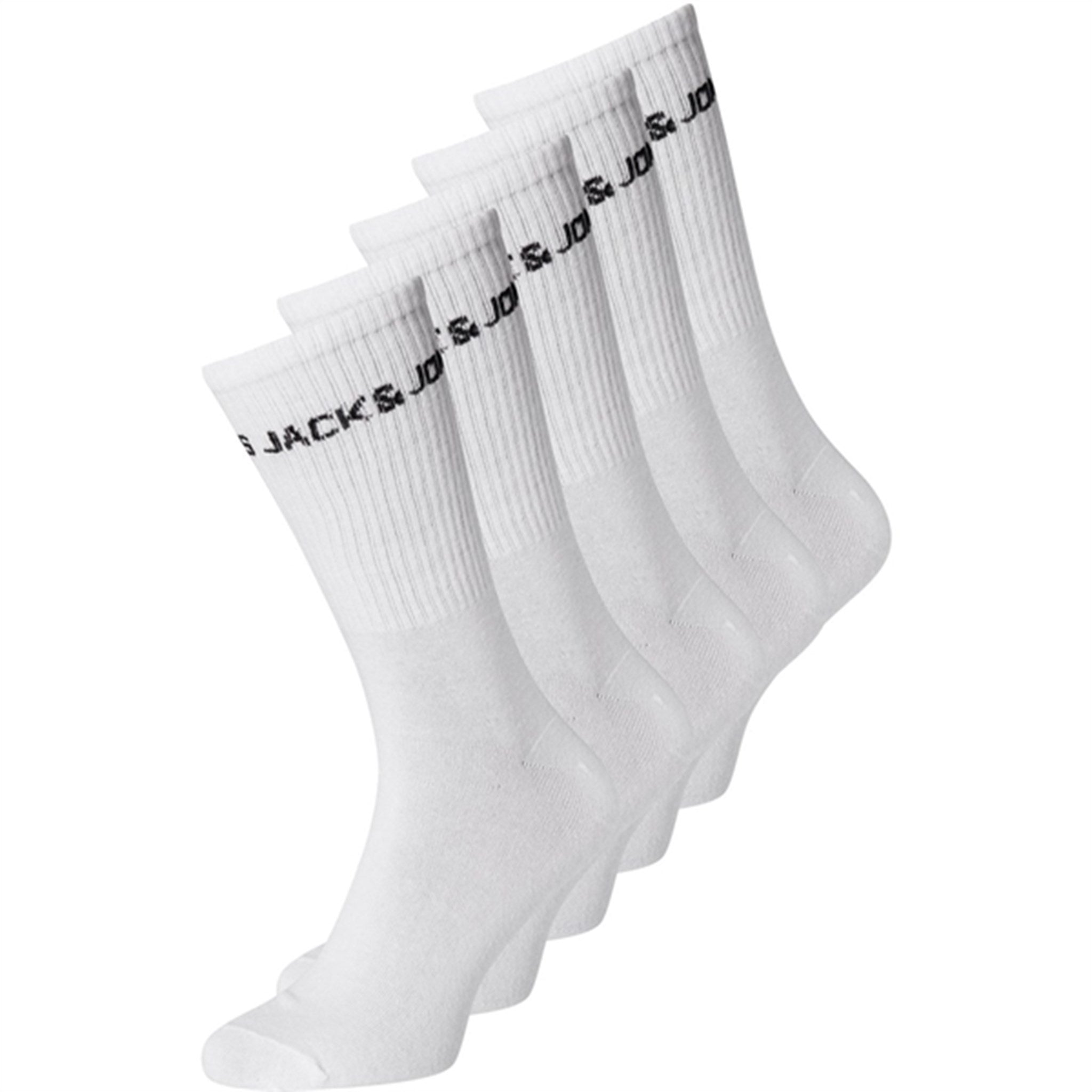 Jack & Jones Junior White Basic Logo Tennis Socks 5-pack Noos 2
