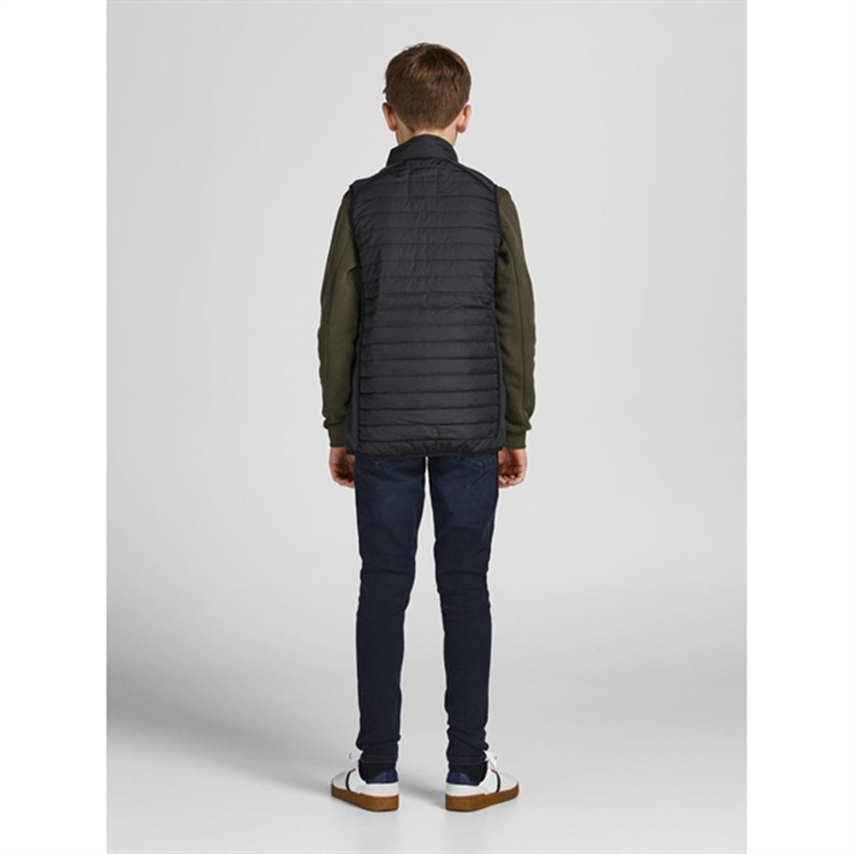 Jack & Jones Junior Black Multi Quilted Vest Noos