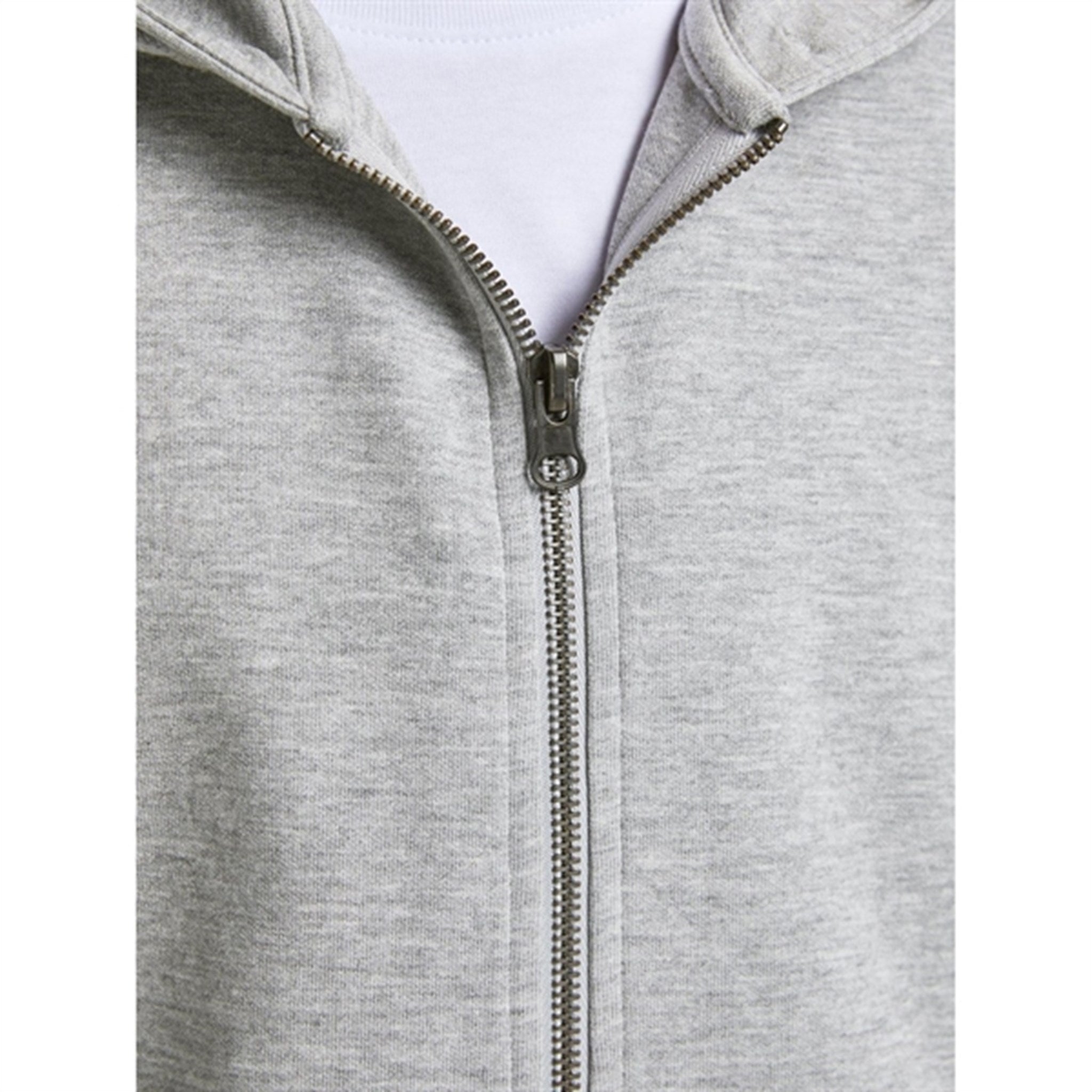Jack & Jones Junior Light Grey Melange Basic Sweatshirt with Zipper Noos 6