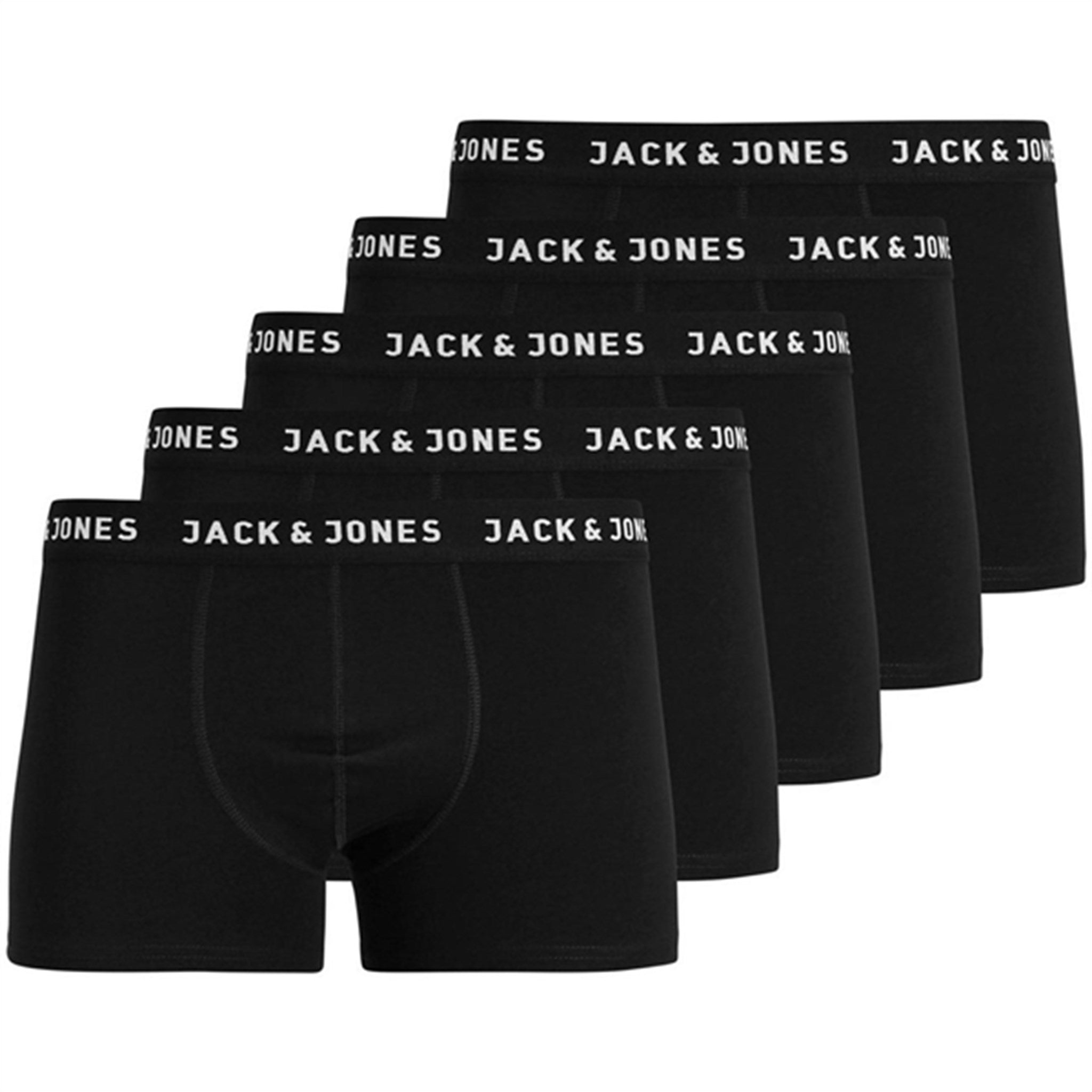 Jack & Jones Junior Black Huey Boxer Shorts 5-pack Noos