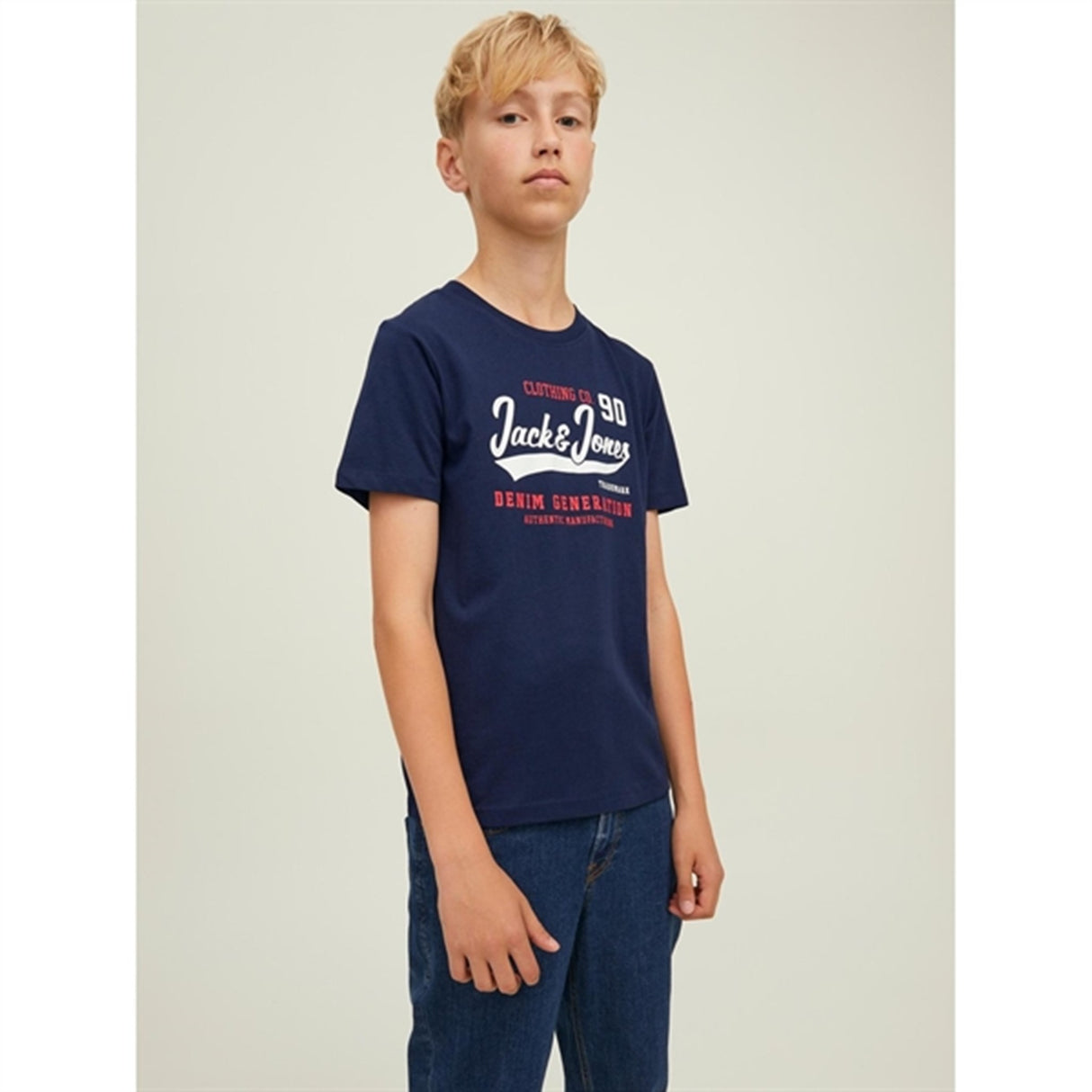 Jack & Jones Junior Navy Blazer Logo T-Shirt Noos