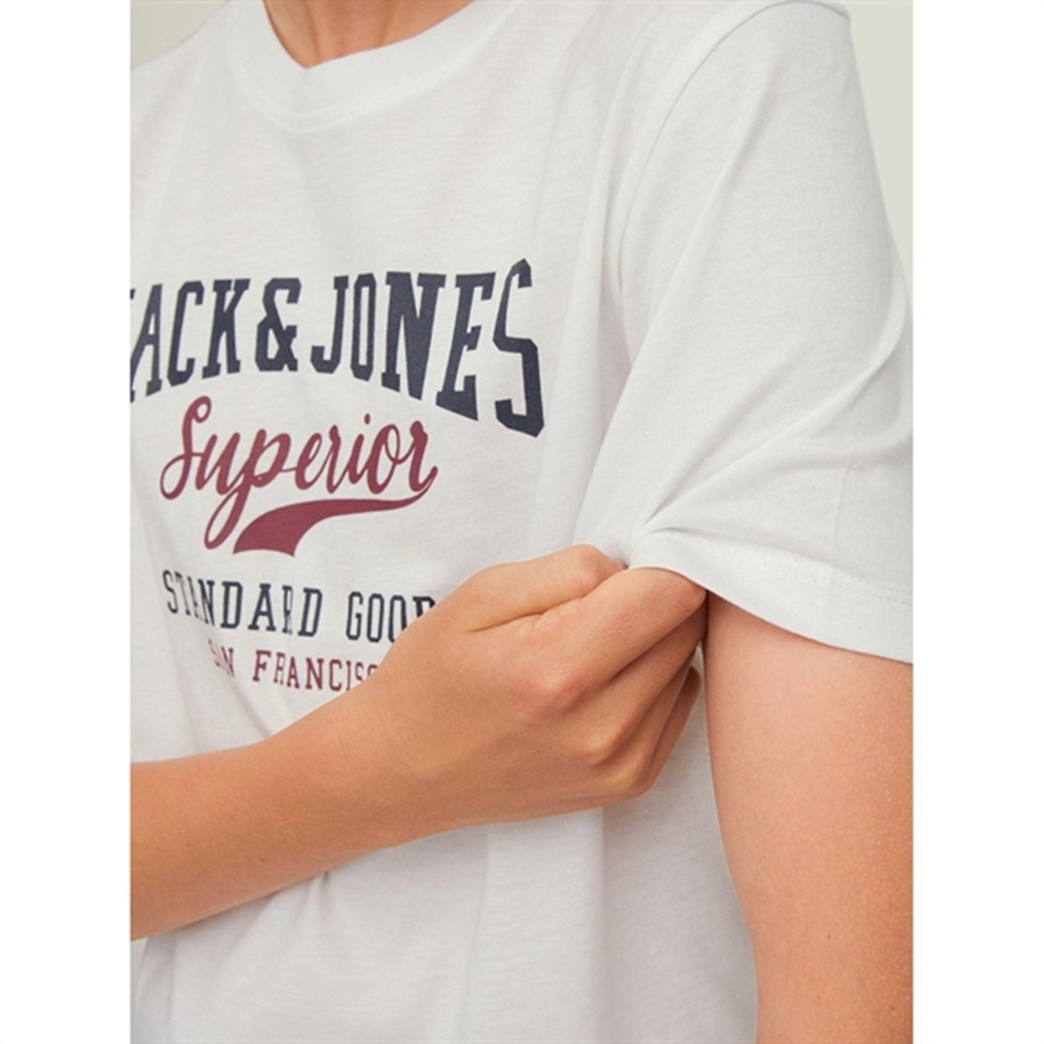 Jack & Jones Junior Cloud Dancer Logo T-Shirt Noos 5