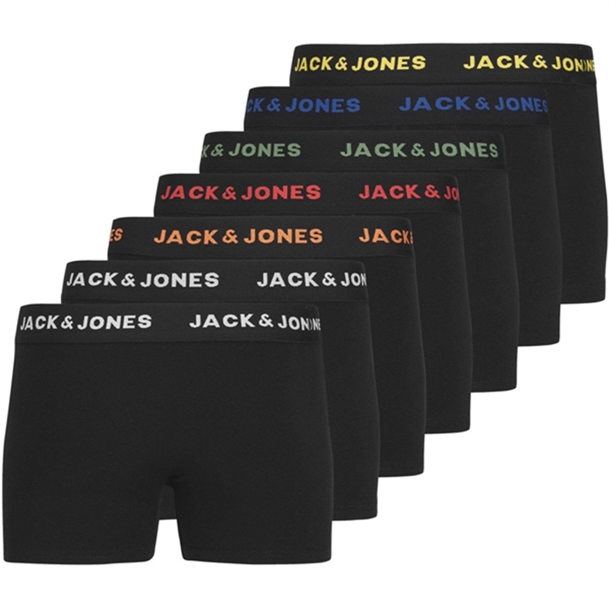 Jack & Jones Junior Black Basic Boxer Shorts 7-pack Noos