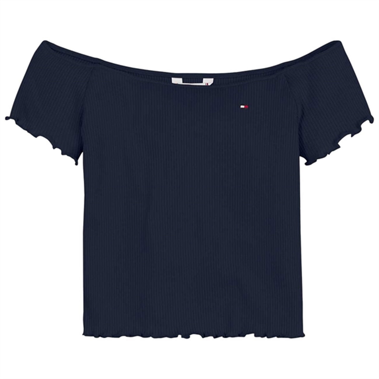 Tommy Hilfiger Off Shoulder Rib Top Twilight Navy