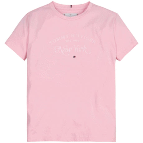 Tommy Hilfiger Icon Script Embro T-Shirt Pink Shade