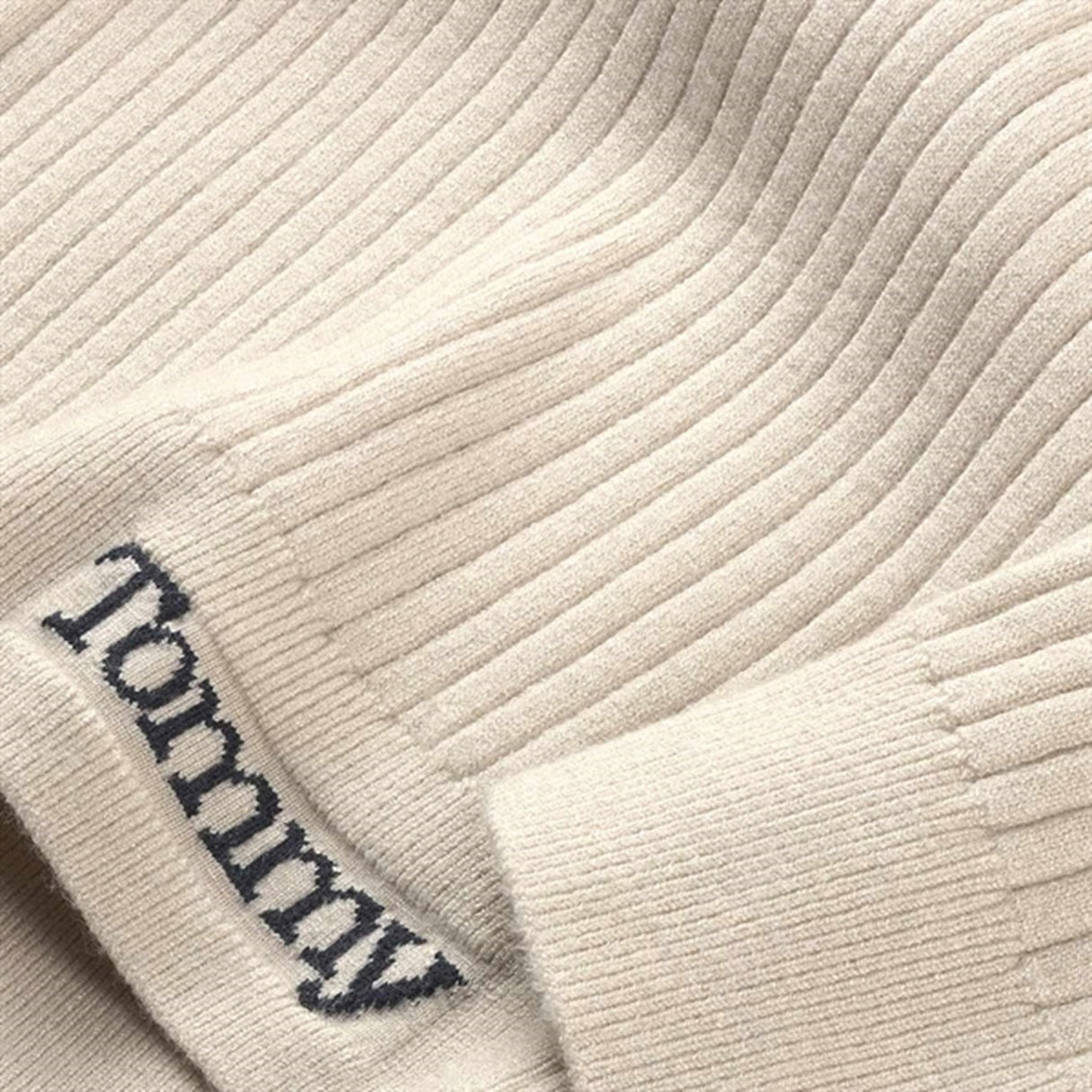 Tommy Hilfiger Comfy Rib Essential Sweater Heathered Oatmilk 2