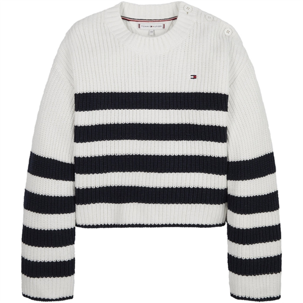 Tommy Hilfiger Nautical Striped Sweater Ancient White / Desert Sky Stripe