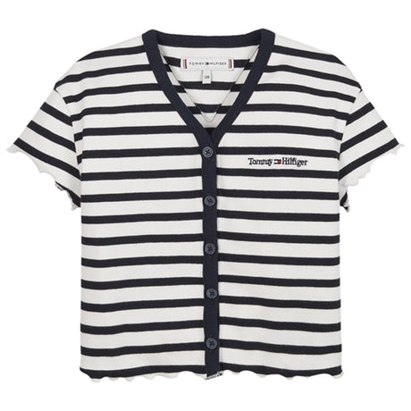 Tommy Hilfiger Tommy Graphic Stripe Rib Top Desert Sky Stripe