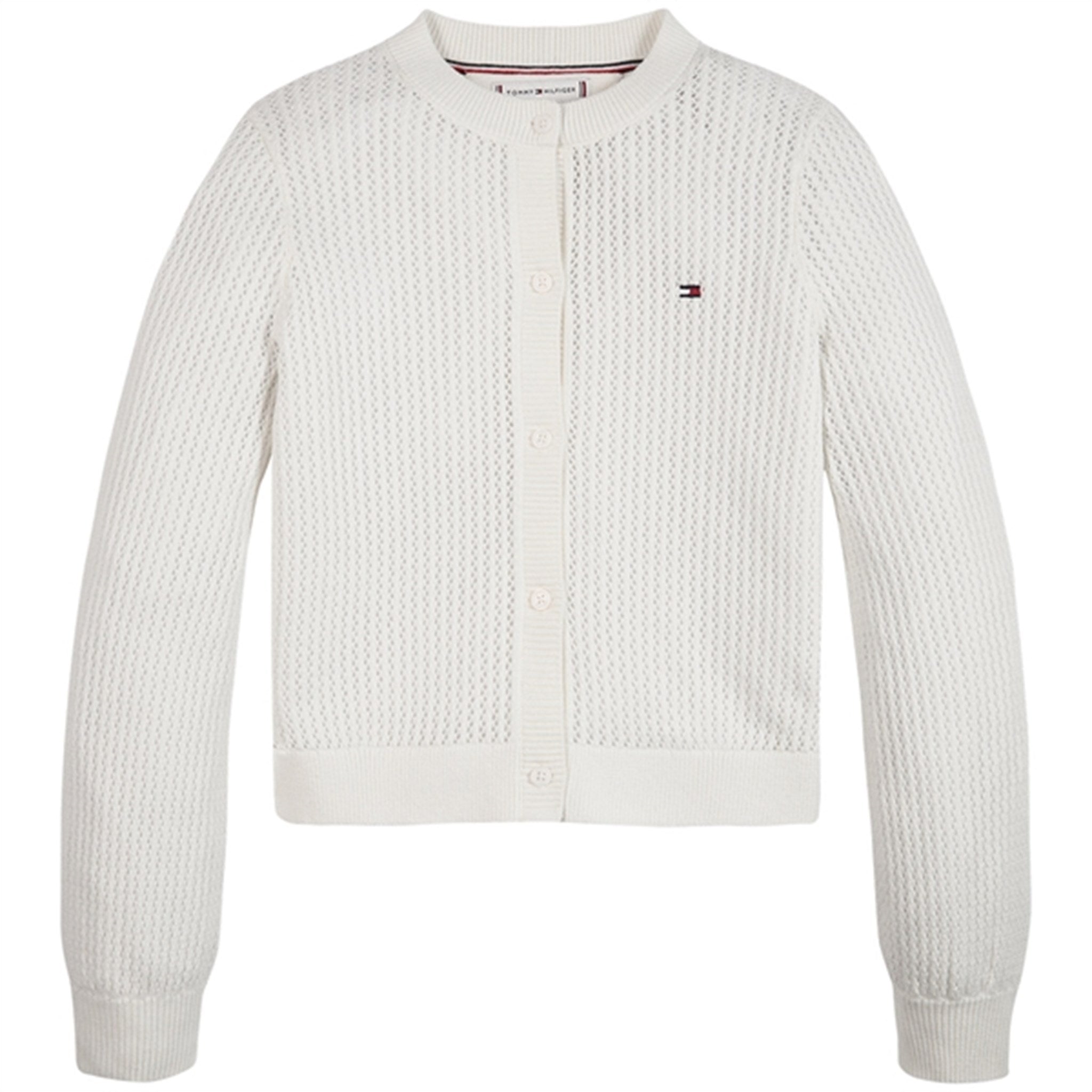 Tommy Hilfiger Crochet  Cardigan Ancient White