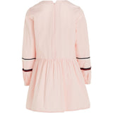 Tommy Hilfiger Global Stripe Tape Detail Dress Pink Crystal 6