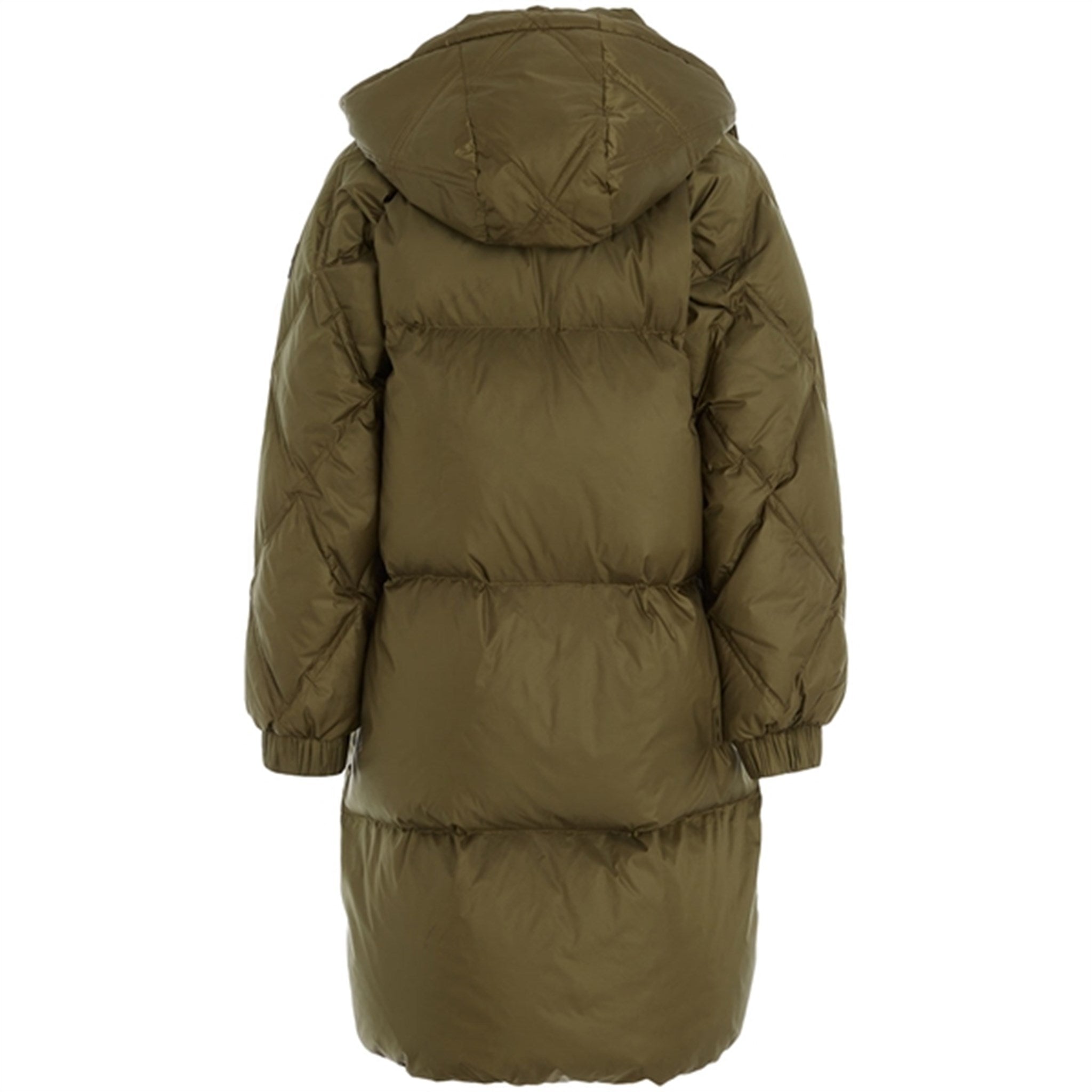 Tommy Hilfiger Mixed Quilted Long Down Jacket Olive Green 6
