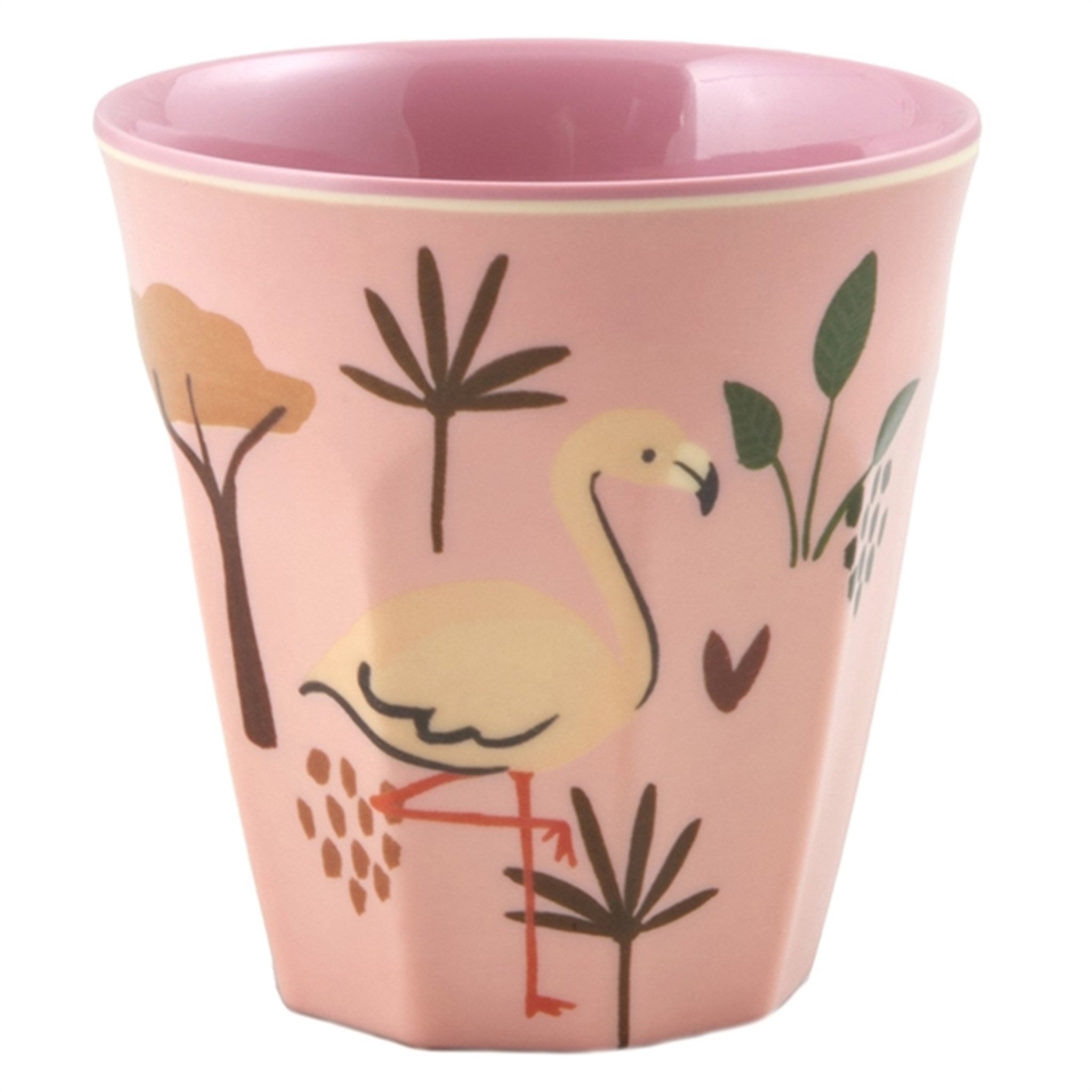 RICE Pink Jungle Animal Print Small Melamine Childrens Cup