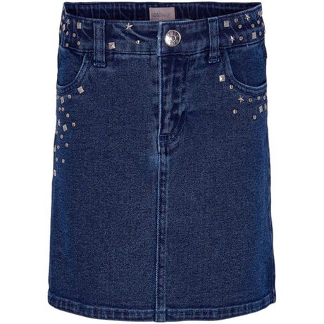 Kids ONLY Medium Blue Denim Dina Star Studd Skirt
