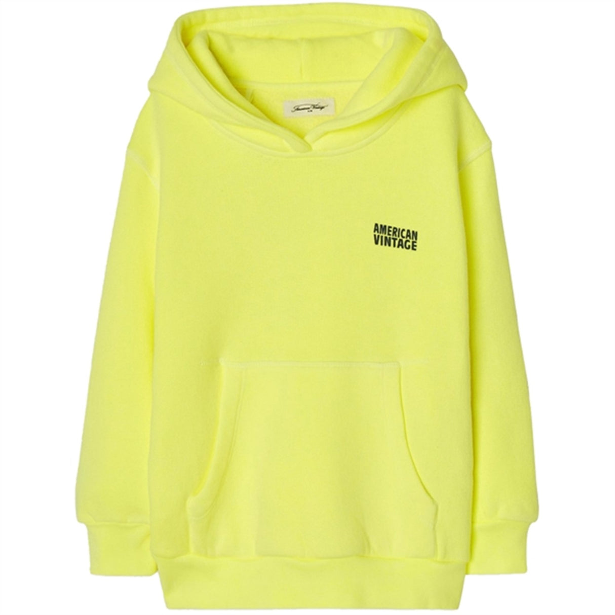 American Vintage Hoodie Izubird Neon Yellow