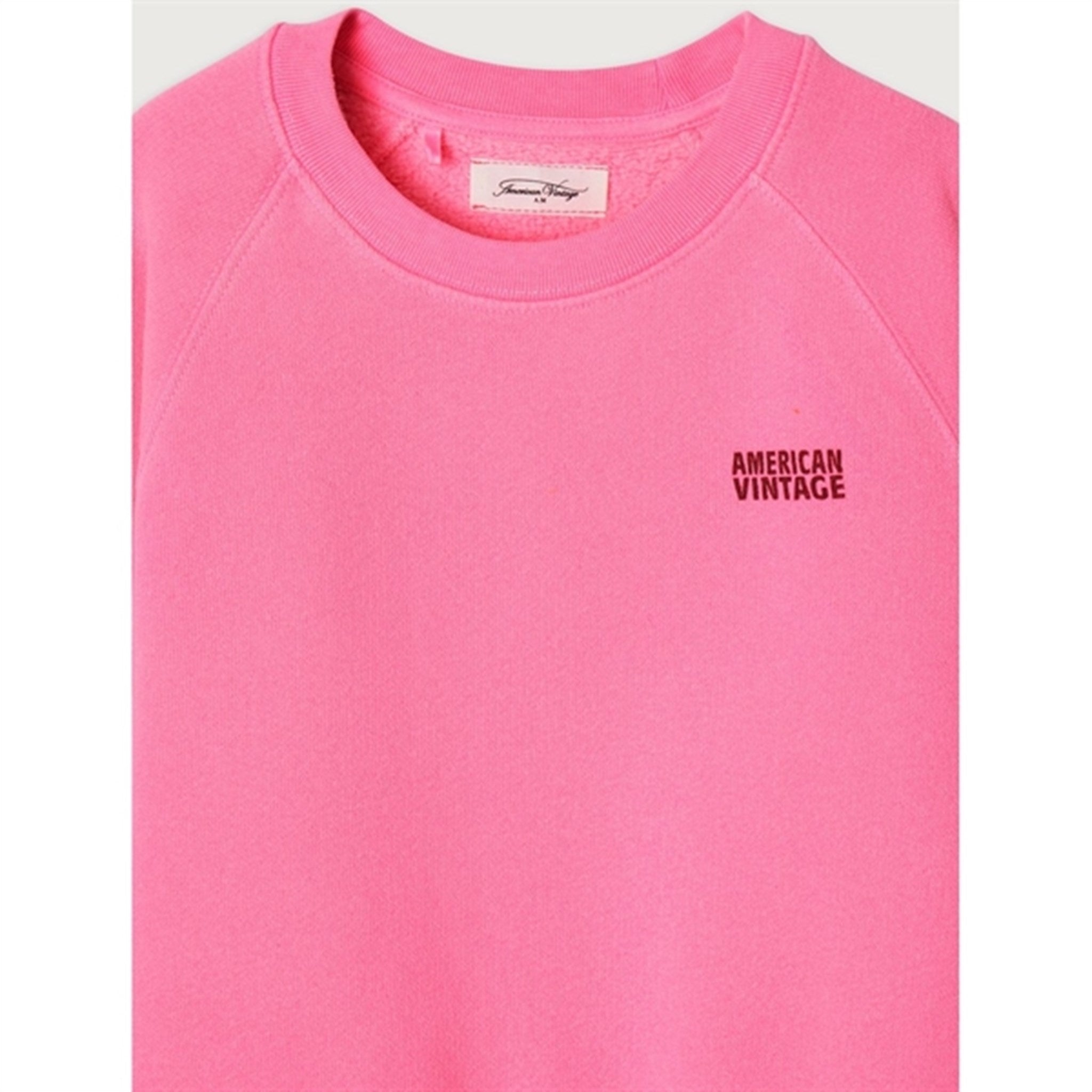 American Vintage Izubird Sweatshirt Fluo Pink 2