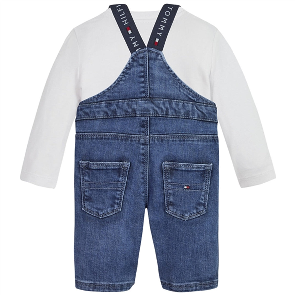 Tommy Hilfiger Baby Graphic Dungaree Set White 3