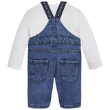 Tommy Hilfiger Baby Graphic Dungaree Set White 3