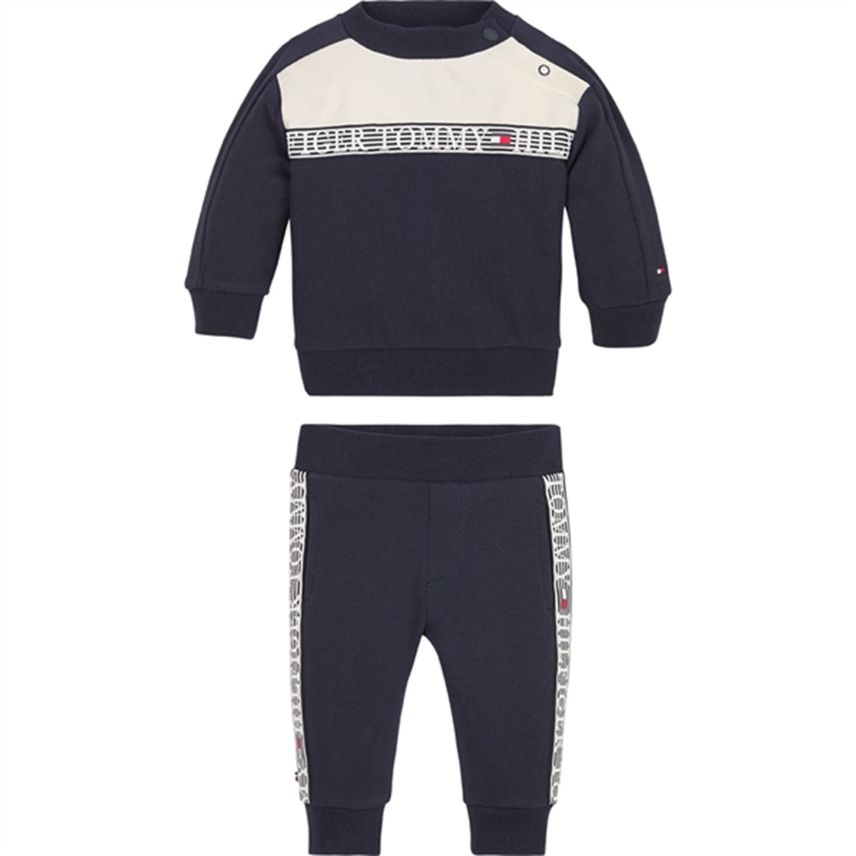 Tommy Hilfiger Baby Tape Crewneck Set Desert Sky