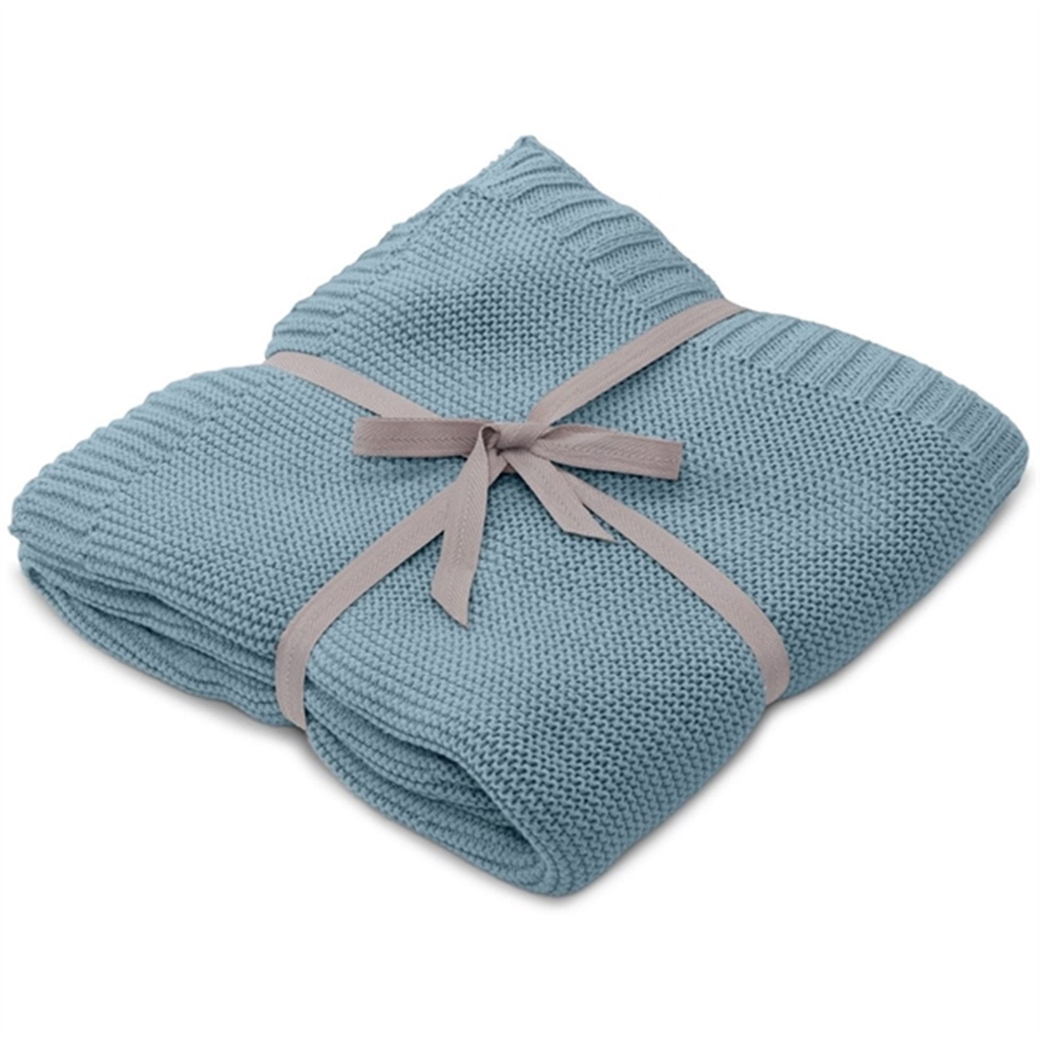 Vanilla COPENHAGEN Knitted Blanket Misty Blue