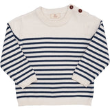 Copenhagen Colors Cream Navy Combi Knitted Striped Sailor Sweater