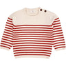 Copenhagen Colors Cream/Red Combi Strik Sailor Sweater Stripe