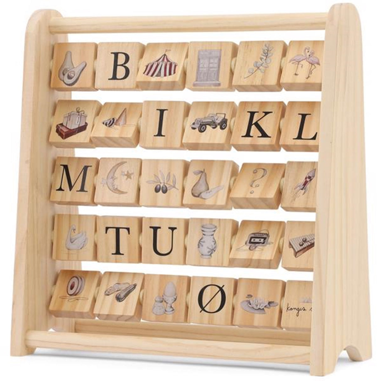 Konges Sløjd Alphabet Frame Wood