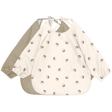 Konges Sløjd Dinner Bib Long Sleeve 2-pack Ensemble