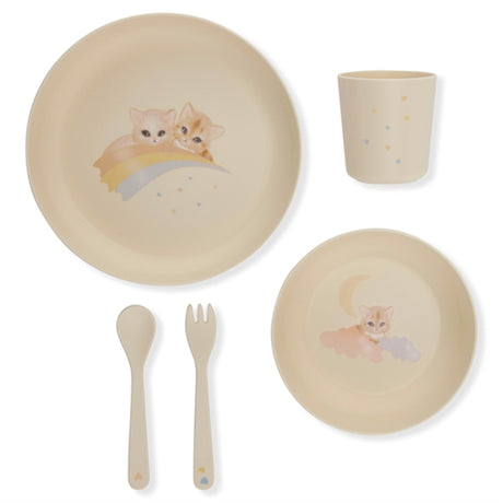 Konges Sløjd Dinner Set Rainbow Kitty