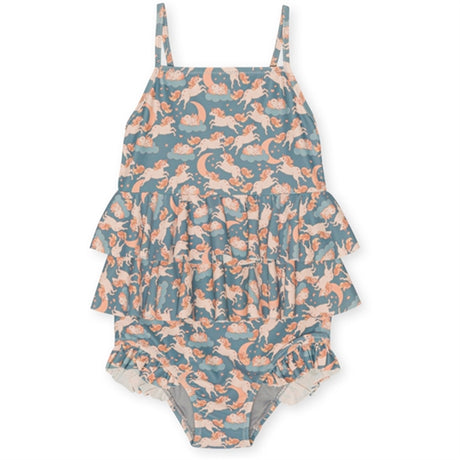 Konges Sløjd Unicorn Blue Manuca Frill Swimsuit