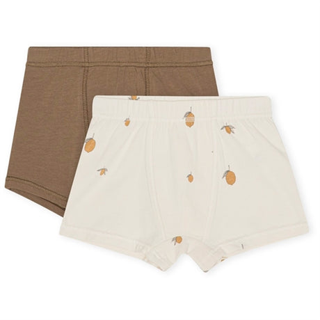 Konges Sløjd Basic Boxershorts 2-pack Lemon/Shitake