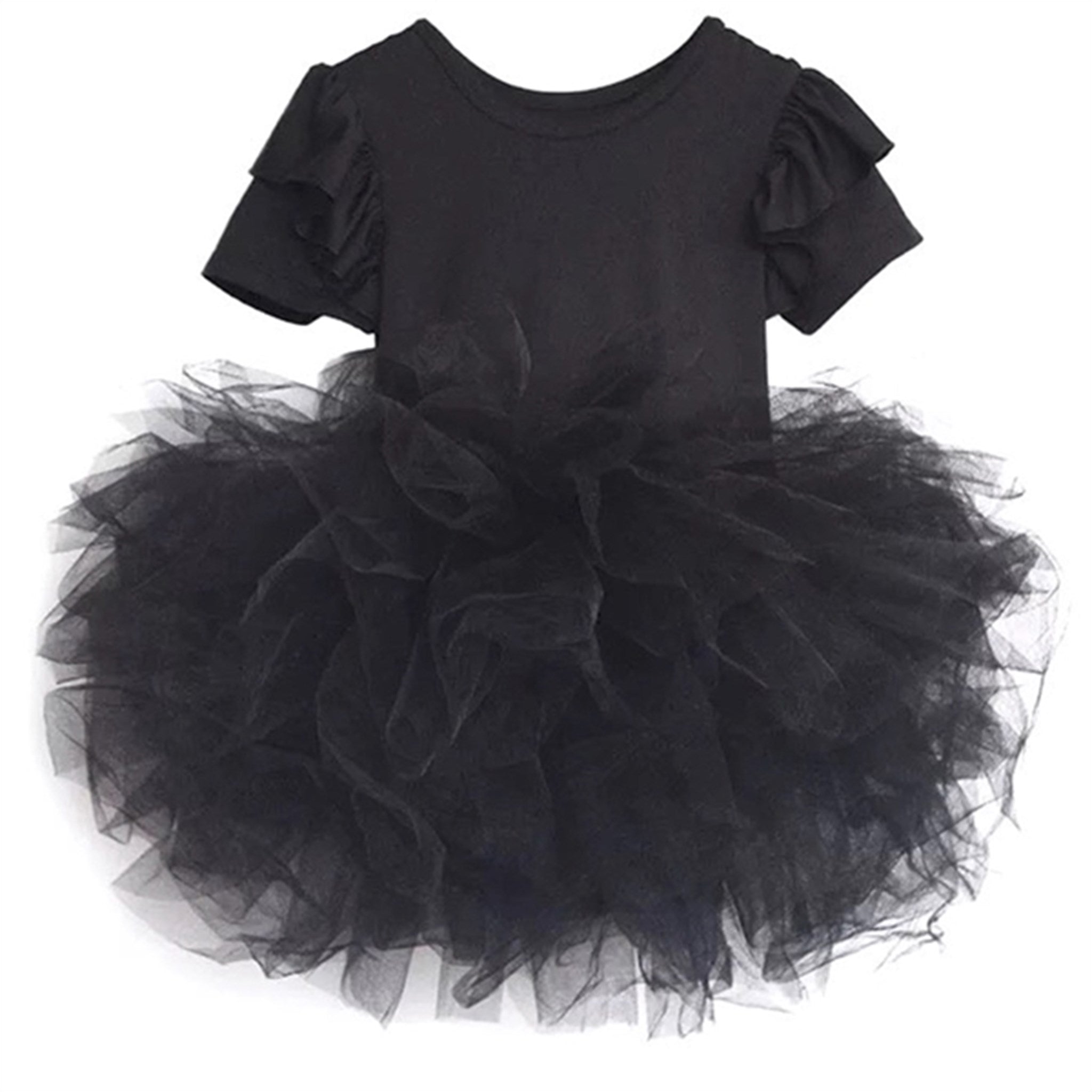 Dolly by Le Petit Timeless Short Sleeve Tutu Dress Black