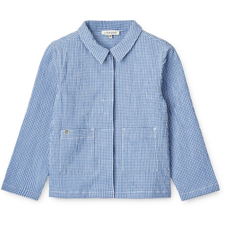 Liewood Y/D Check Riverside/Crisp White Kory Seersucker Check Shirt