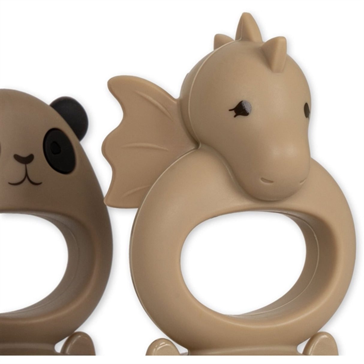 Konges Sløjd Fruit Feeder Dragon & Panda 2-Pack Warm Clay/Shitake 4